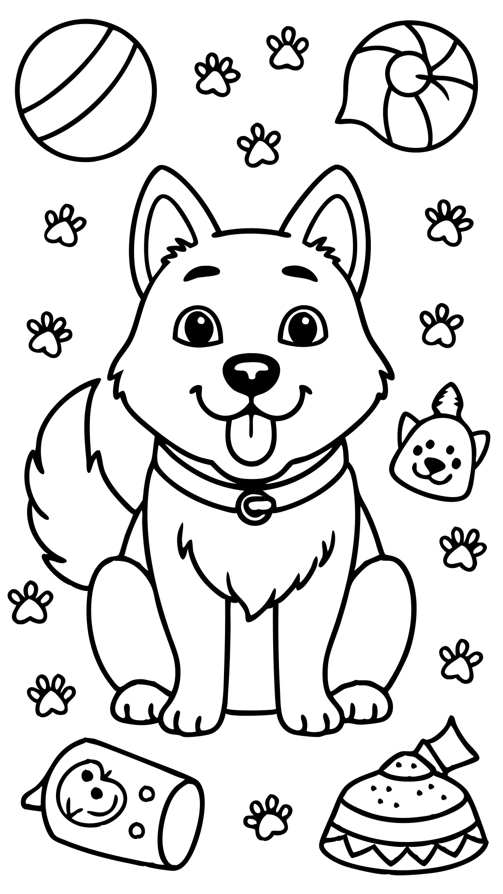 coloriages mignons de chiens